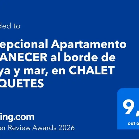 Excepcional Apartamento AMANECER al borde de playa y mar, en CHALET ROQUETES-2