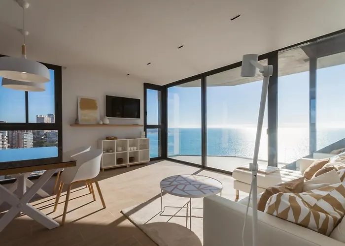 Modern Sea Front Jacuzzi Blue Sky Apartment Alicante