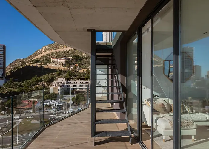 Modern Sea Front Jacuzzi Blue Sky Apartment Alicante