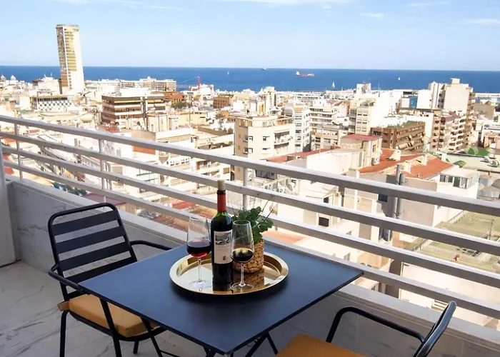 Romantic Sea View Studio With Jacuzzi In Alicante Center